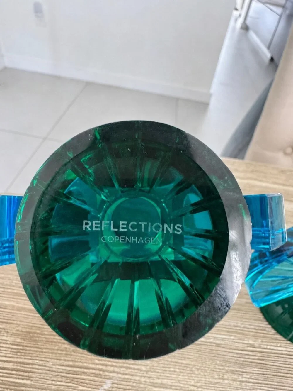Reflections Copenhagen Somerset Short Crystal Glasses Set of 2 Emerald Blue